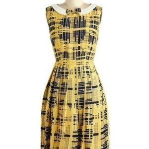 Bea and Dot Modcloth yellow plaid dress